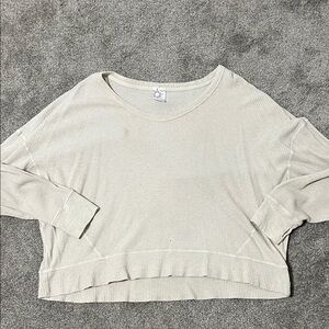 Aerie Cream Long Sleeve Top